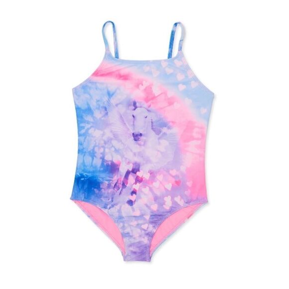 Girls Flounce Bikini & Unicorn One Piece Swimsuit Bathing Suit 2-Pack XL Plus - Picture 9 of 11